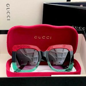 COPY - Gucci Sunglasses Red Black and Green